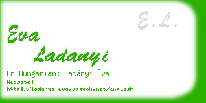 eva ladanyi business card